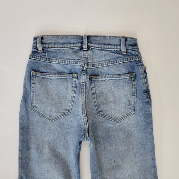 La Vie Rebecca Taylor High Rise Cropped Flare Raw Fray Hem Jean - Picture 5 of 12